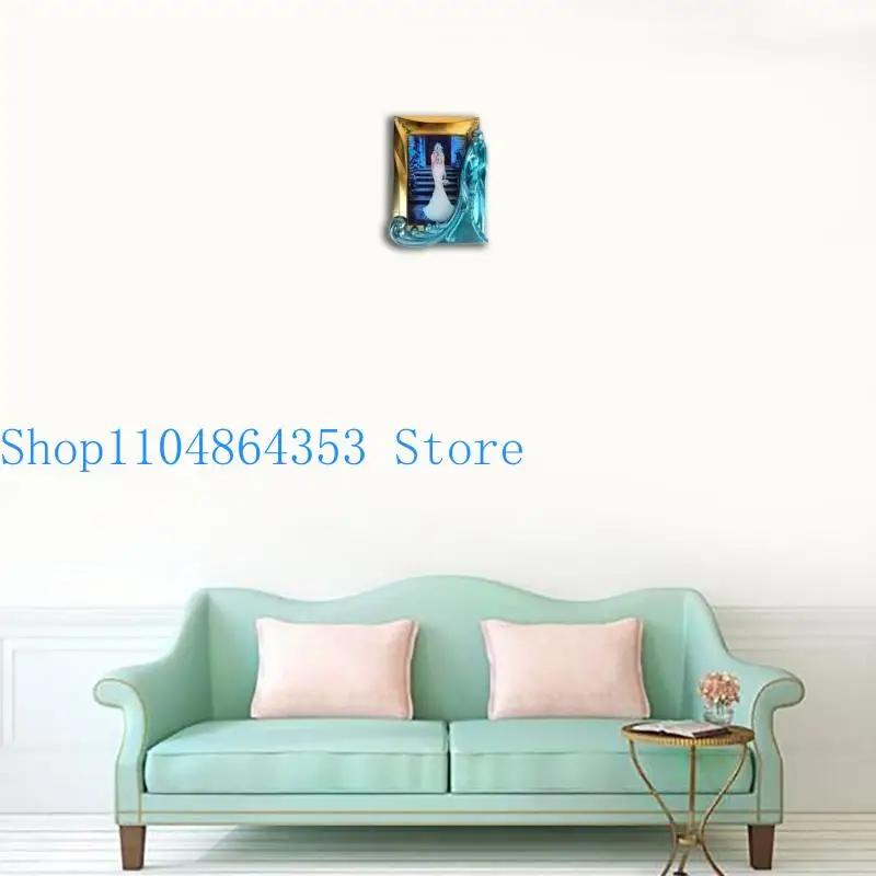 

652F фоторамка, силиконовая форма, прямоугольная рамка для фотографий свадебной пары, смоляная форма для DIY, хрустальное декоры