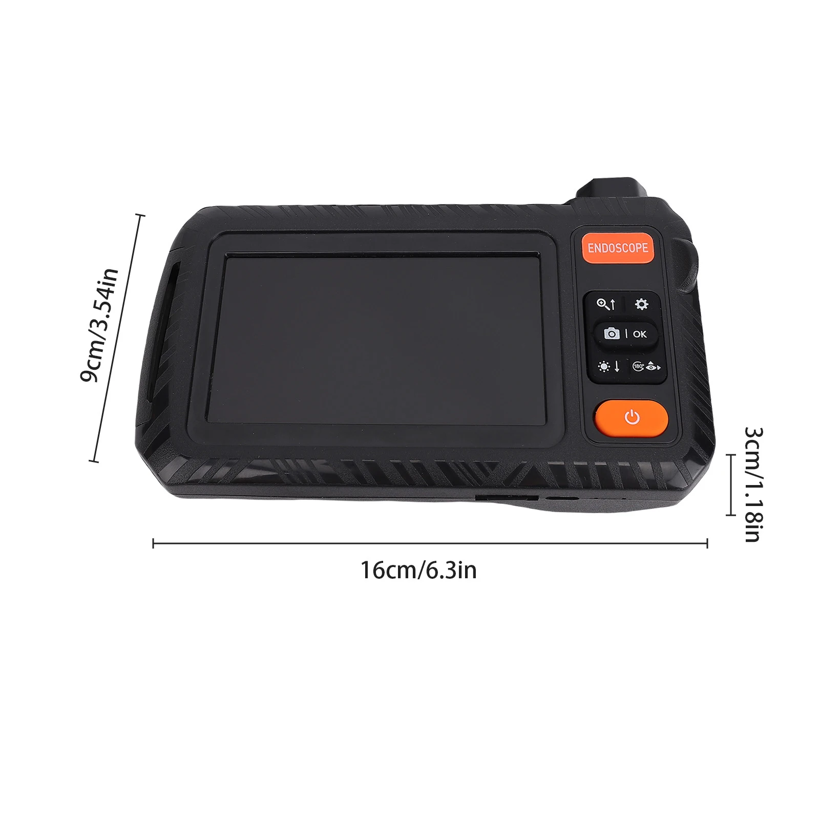 1080P Borescope Sewer Dual Lens Inspection Camera with 8 LED Lights and 3 Brightness 180° Rotating Camera with 32GB Memory Card