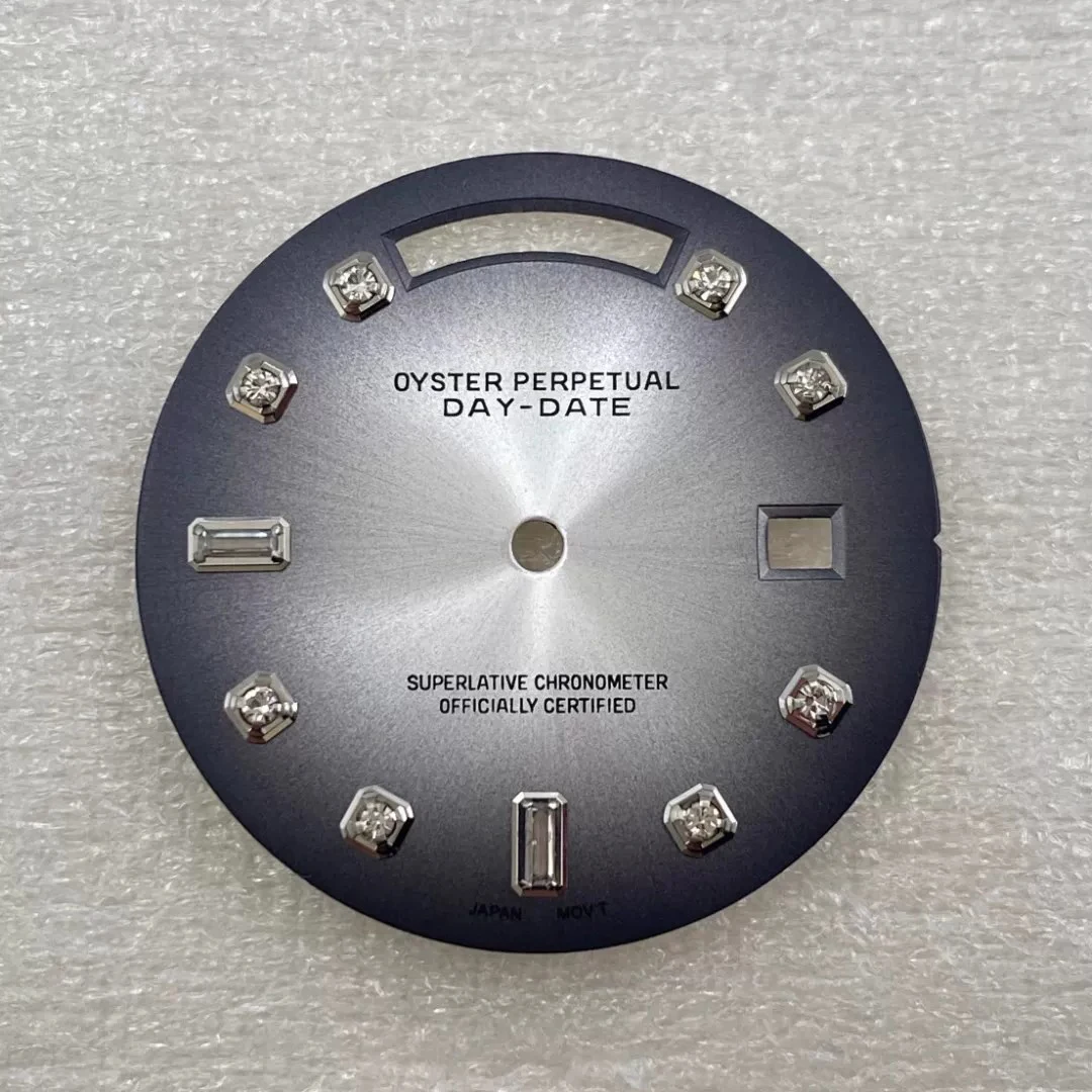 30/31mm No Logo Diamond Dial Fit 8285 Movement For Day And Date Watch Modification Accessories Custom Logo
