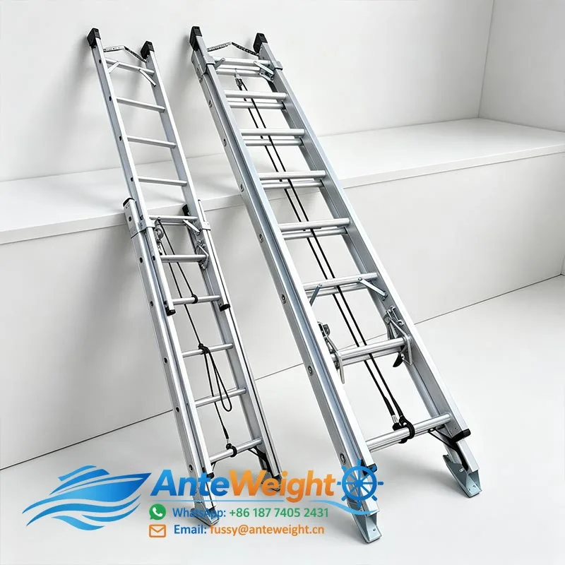 Boat Ladder Extension Telescopic Folding Ladder Marine Ladder for Yacht and Outdoor Application