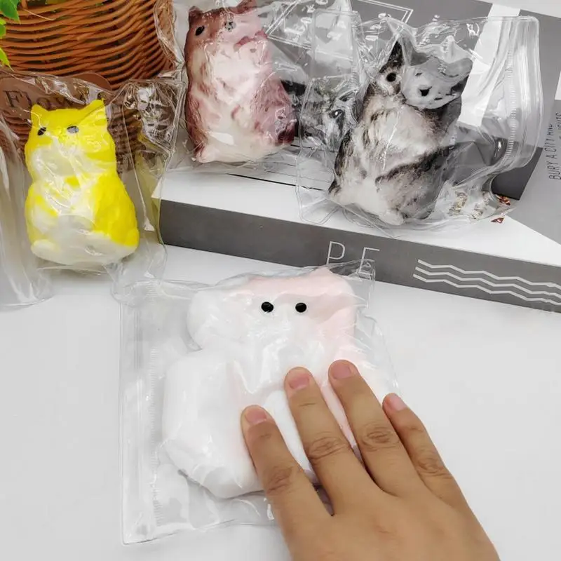 ارتفاع بطيء ضغط اللعب القط الإجهاد الإغاثة اللعب مضحك الحيوان بسط لعبة المحمولة اليد ضغط اللعب الإجهاد ضغط اللعب ل