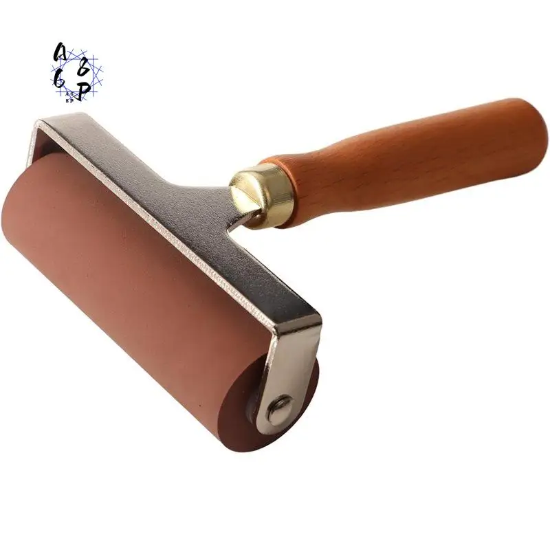 

A68P-Brayer Floor Roller Roller Rubber Roller Glue Laminate Roller,Anti Skid Tape Construction Tools Boat Flooring Install