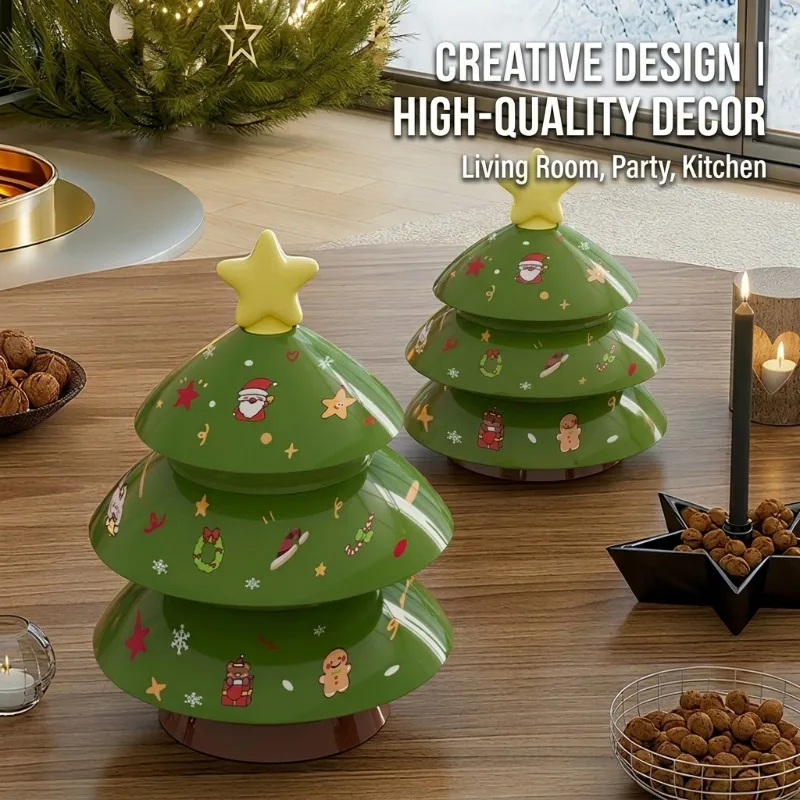 

Creative Christmas Tree Candy Box, Multi-Layer Desktop Fruit Tray, High-Quality Home Decor for Living Room, Party, Kitchen