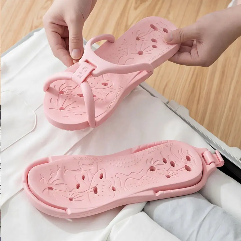 Rutschfeste, faltbare Reise-Hausschuhe, leichte, bequeme EVA-Hotel-Flip-Flops, weiche, flache Absätze, Badezimmer-Hausschuhe für Männer und Frauen – Detail 3