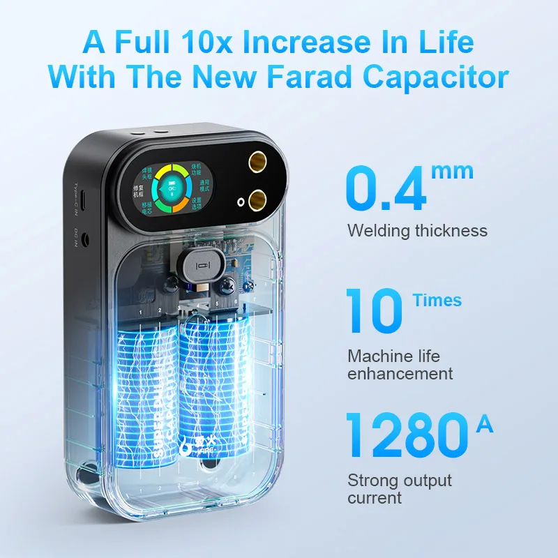 IFIRE MF2 Handheld Farad Capacitor Spot Welder Mobile Phone Lens Frame Welding Battery Assembling Repair Spot Welder