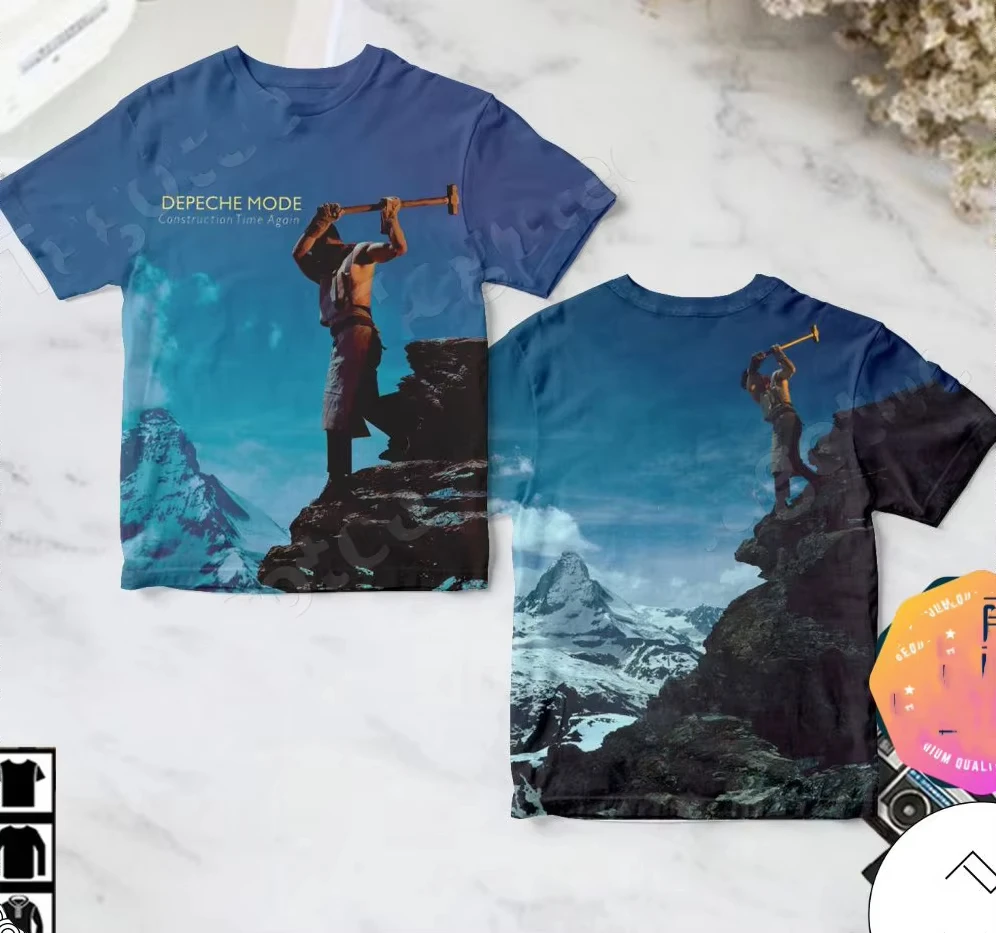 

2025 Новая винтажная футболка Rock Depeche Mode Band с 3D принтом для мужчин и женщин, модные топы больших размеров с короткими рукавами, футболки в стиле хип-хоп, детская футболка