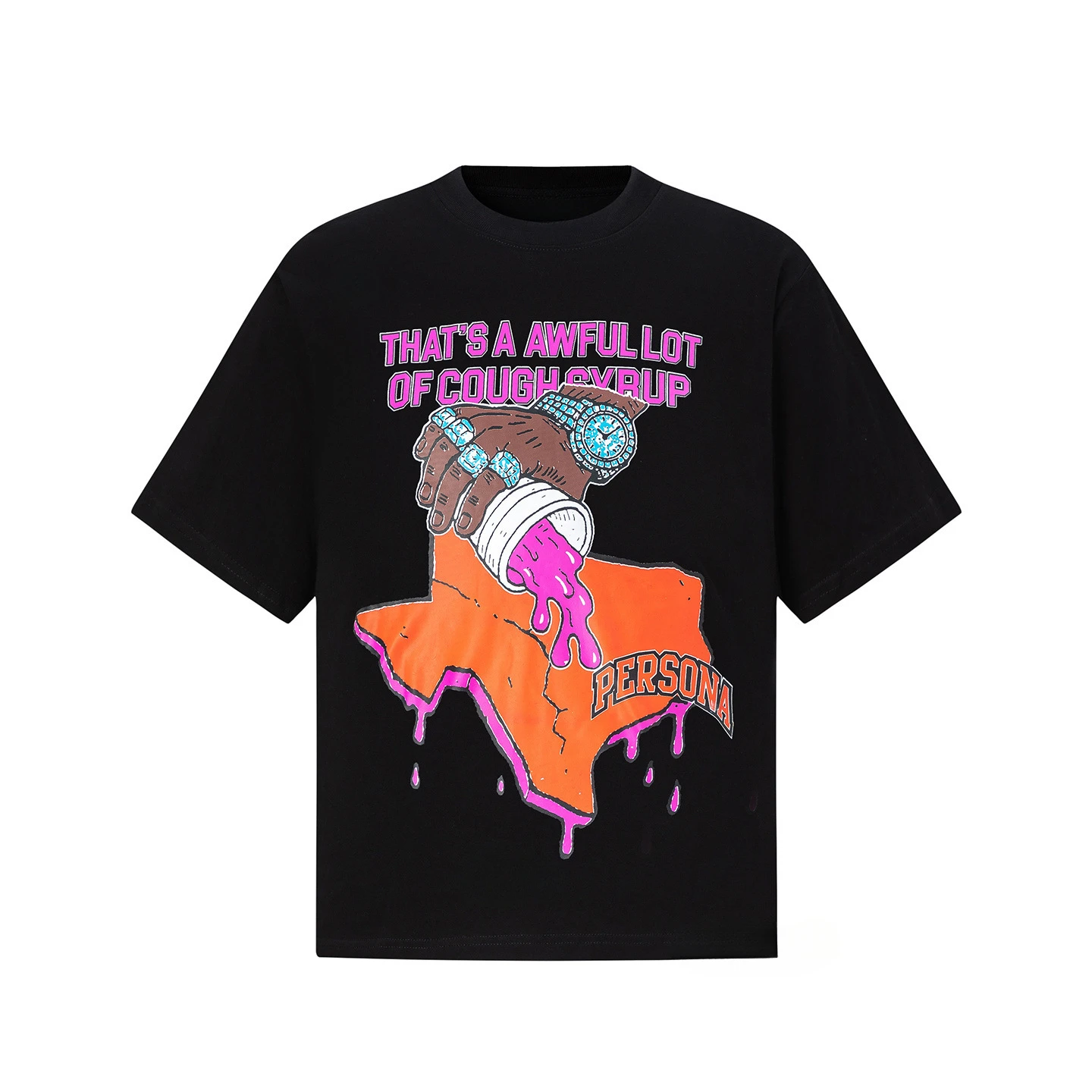 Sugar Syrup Street Graffiti Hip-hop Trend Art Style Summer Casual T-shirt Men's and Women's Luxury Brand Top