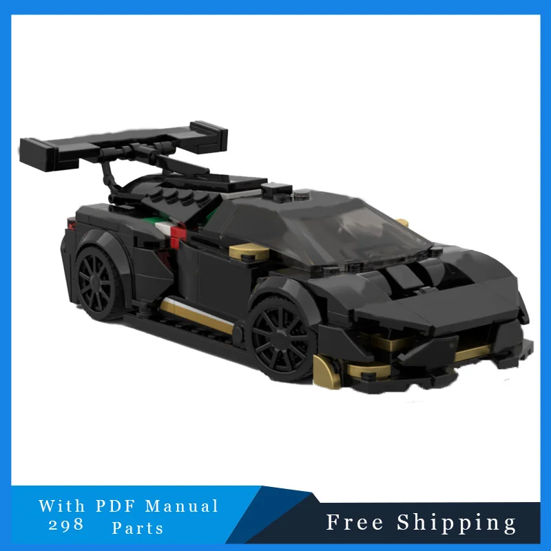 

298 шт. знаменитый крутой роскошный гоночный автомобиль, строительные блоки, модель, креативный суперкар, набор кирпичей, сделай сам, сборные игрушки для взрослых, подарки на день рождения