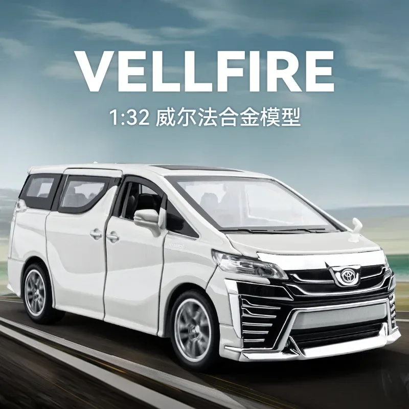 

Имитация 1:32 Toyota VELLFIRE, внедорожник из сплава, модель автомобиля в деловом стиле, украшение, детская игрушка, подарки