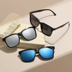 Korean Sunglasses for Women/Men Big Square Frame Shades Beach Sunglasses