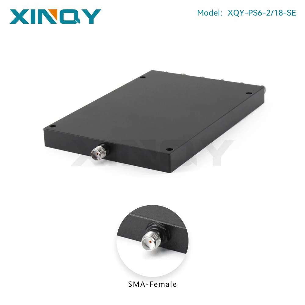 XINQY 2-18GHz High-Frequency Power Splitter, SMA 1-to-6 Coaxial RF Microstrip Divider/Combiner, 50 Ohm