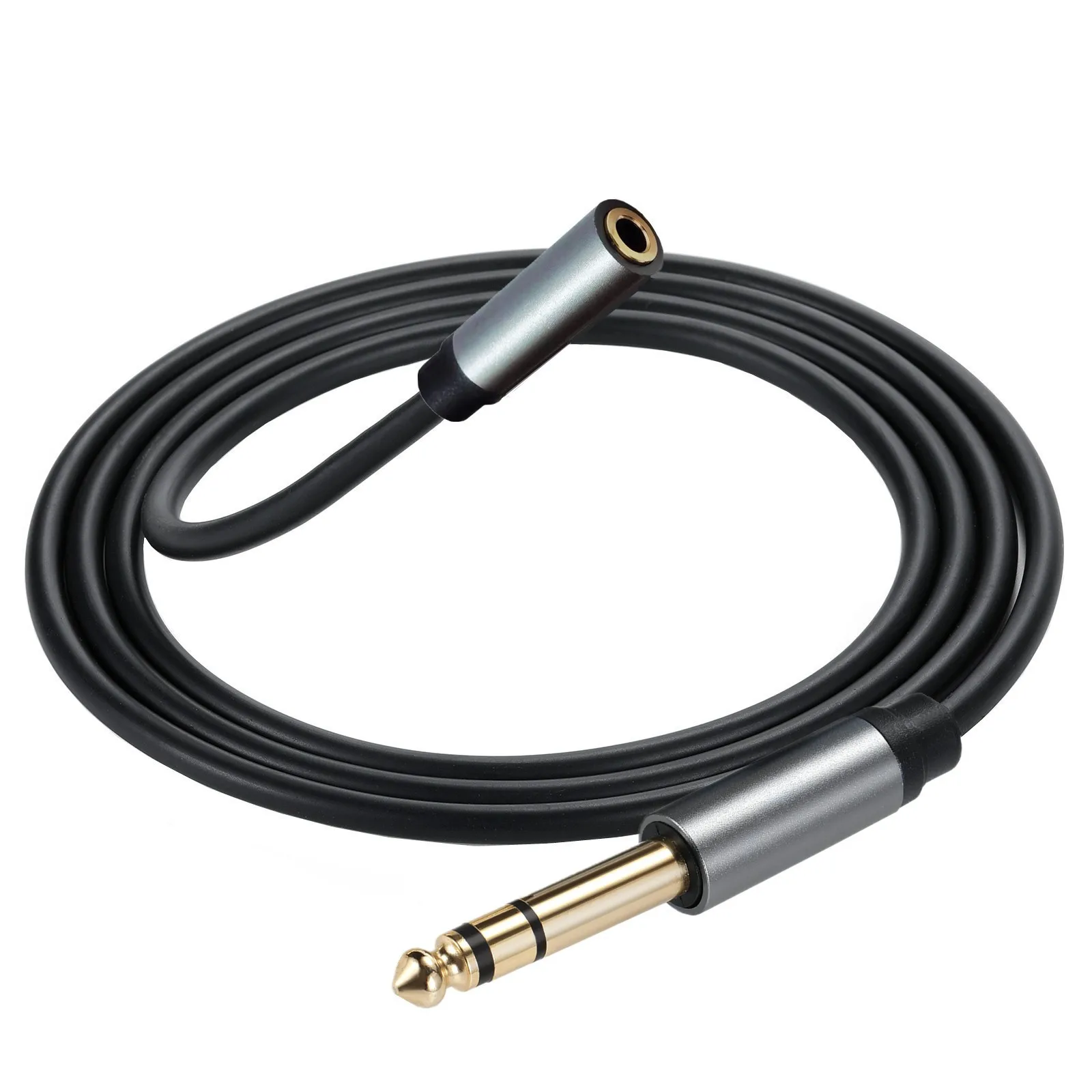 1/4 to 3.5mm Headphone Adapter TRS 6.35mm 1/4 Male to 3.5mm 1/8 Female Stereo Jack Audio Adapter Cable。