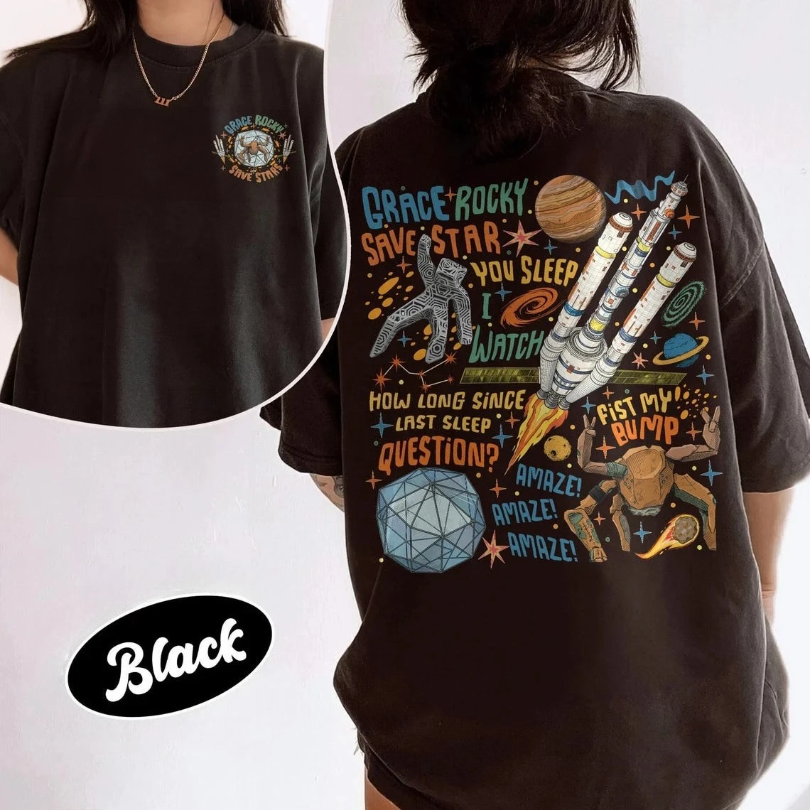 Retro Project Hail Mary T-shirt Book Lovers Tee Gift for Woman and Man Short Sleeve T-shirts for Summer Unisex All-Season
