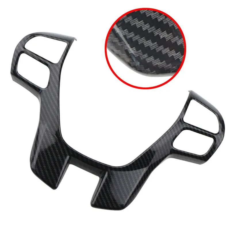 Strict 4X Carbon Fiber Steering Wheel Cover Trim Frame Decorator Sticker For Ford Ranger Everest Endeavour 2015+
