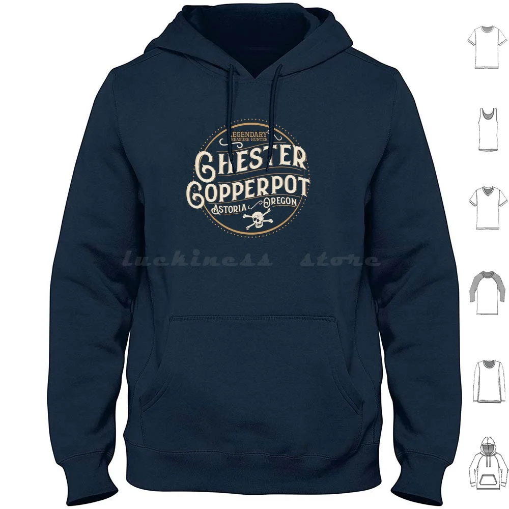 Chester Copperpot-Legendary Treasure Hunter Hoodies Long Sleeve One Eyed Willie 80s Retro Hey You Guys