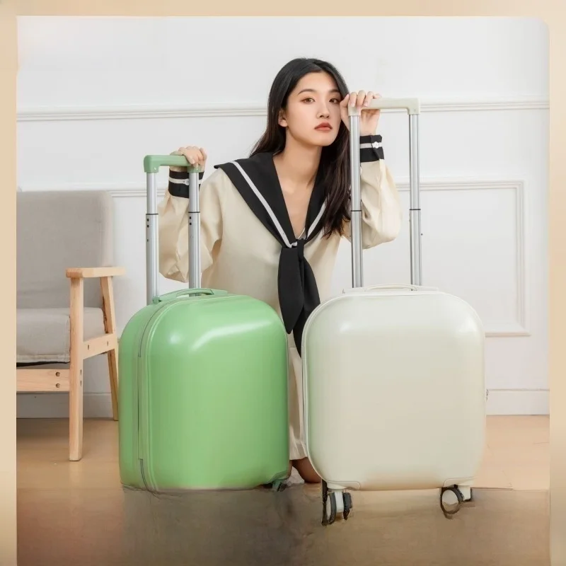 

Новый 8-дюймовый легкий чемодан-тележка из полиэстера однотонного цвета для мужчин с многонаправленными колесами