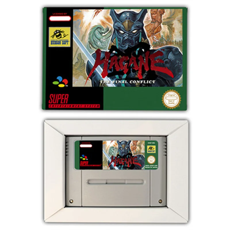 Hagane-Action وحدات تحكم في الألعاب مع صندوق البيع بالتجزئة ، خرطوشة ألعاب الفيديو ، SNES ، EUR ، PAL ، الولايات المتحدة الأمريكية ، NTSC ، الحرب النهائية