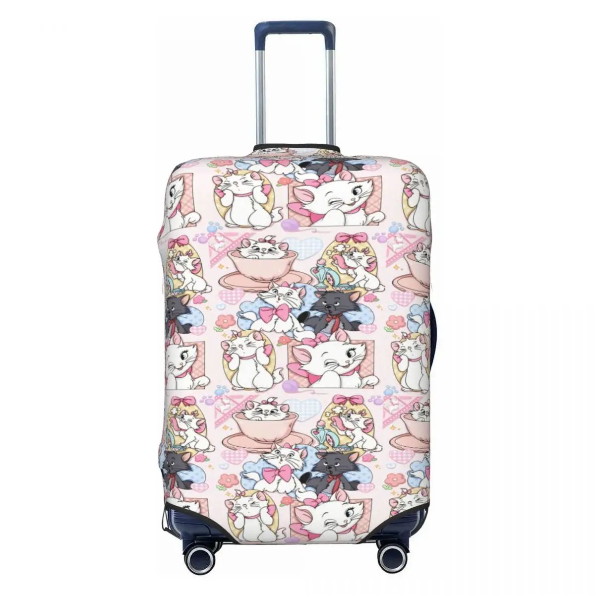 

Custom The Aristocats Adventures Suitcase Cover Washable Travel Luggage Covers for 18-32 inch
