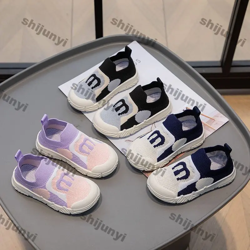 

2026 Spring New Arrivals Hard Wearing Children's Shoes Comfort Soft Sole Non Slip Sandal Concise Breathable Mesh Casual Flats