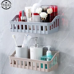 Bathroom Shelf Organizer No Drill Organizer Shower Storage Rack Wall Mount Plastics Toilet Shampoo Holder Bathroom Accessories
