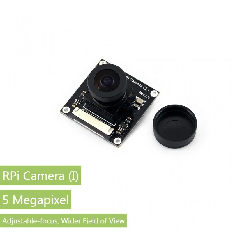 RPi camera type I ov5647-5 megapixel, adjustable focus, fisheye