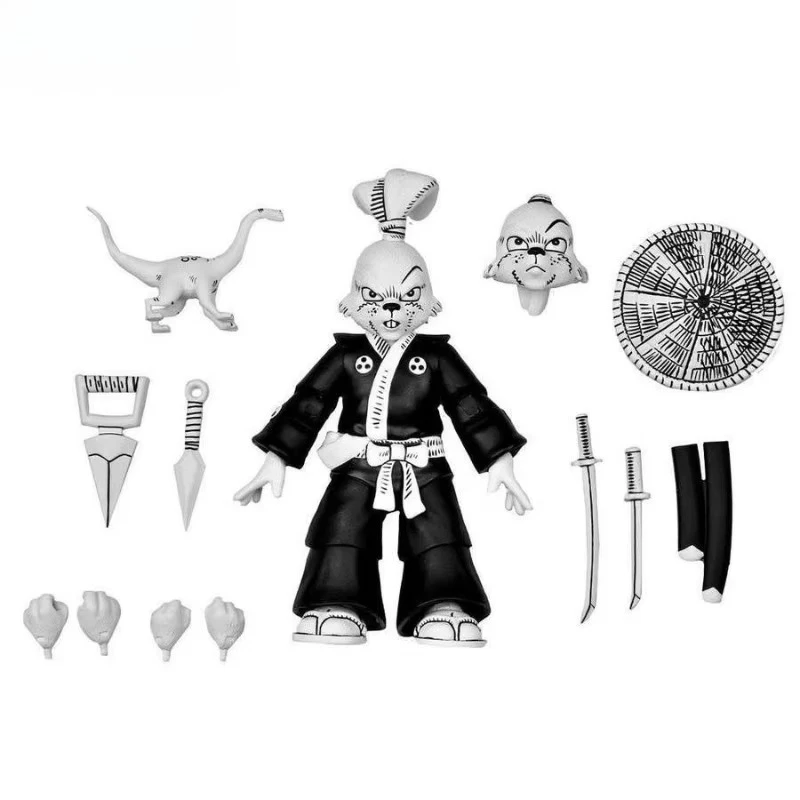 NECA Original Usagi Yojimbo Black & White Comic Edition 7 Inch Ultimate Action Figure Miyamoto Usagi TMNT Collectible Model Toy