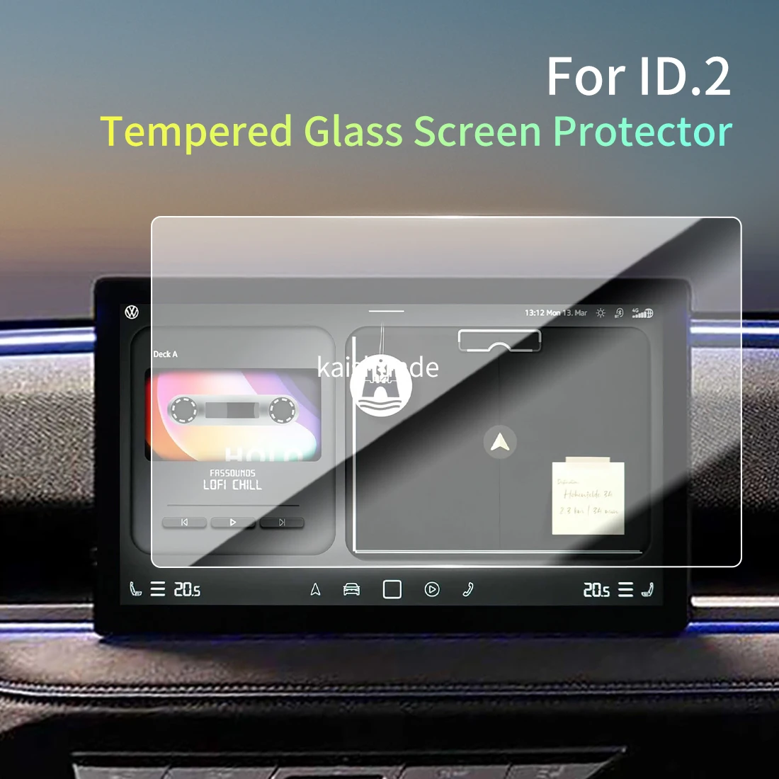 

Car Stickers Meters Protector For 23 VW ID.2 Tempered Glass Protective Film Display Navigation Vehicle