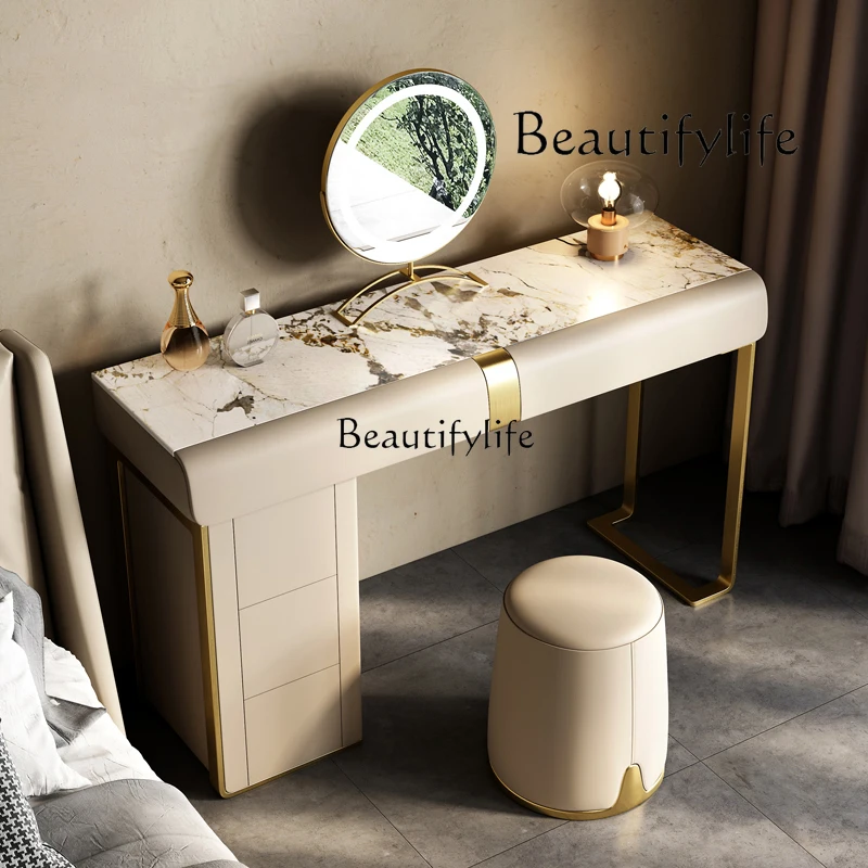 

yj5 Bedroom Modern Simple Cream Style Dresser Nordic Solid Wood High-end Makeup Table