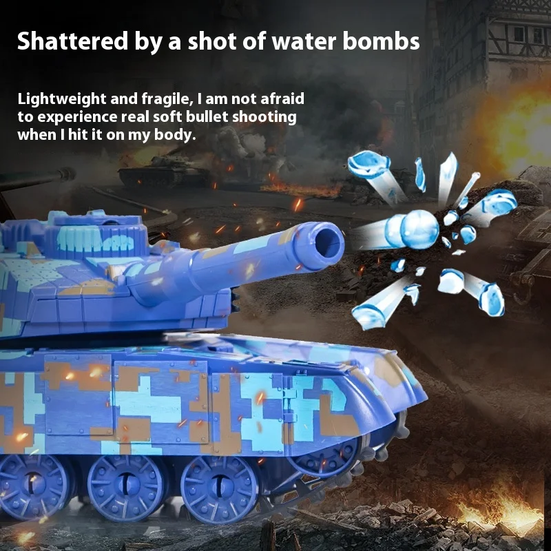 Tracked Rc Tank Electric Shooting Boys Battle Armored Vehicle Remote Control Combat Toy Military Crawler Durable Model