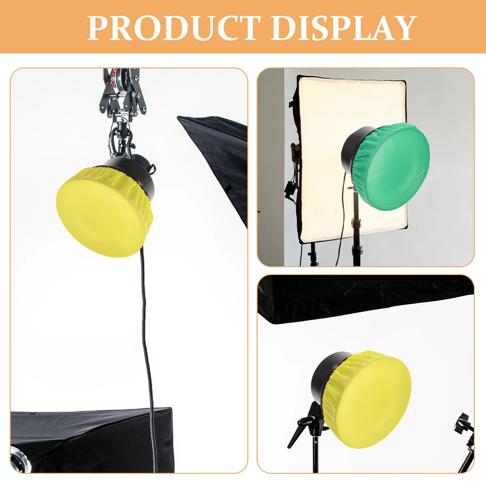 

6 pcs Photography Lampshade 18cm 6 Colors Round Flashlight Cover Diffusers Softbox Light Shades Photographer Accessories