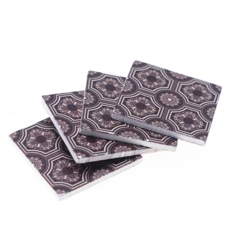 9-teiliges Set für Küche und Wohnzimmer, Bodenmöbel-Zubehör, 30 x 30 mm, Puppenhaus, Mini-Simulation, doppelseitige Holzbretter, Modell