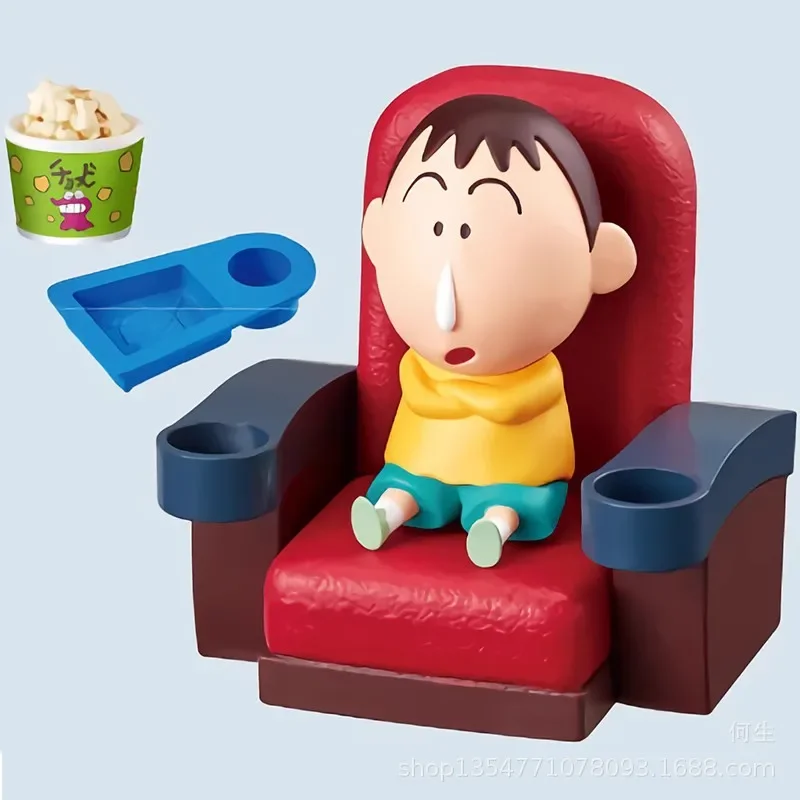 6 pz/set Anime Crayon Shin-chan Q Versione Action Figure PVC Modello di Scena In Miniatura Statua Rement Giocattoli Collezione di Bambole Regali