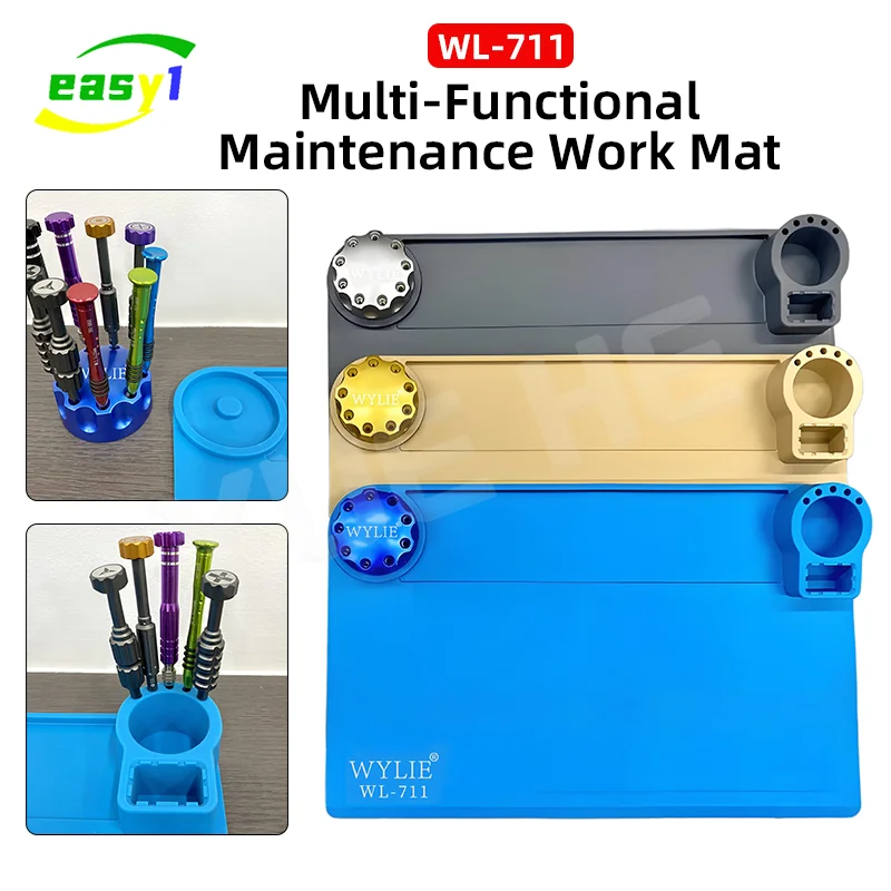

WYLIE WL-711 5 мм термостойкий антистатический силиконовый ремонтный рабочий коврик 450x280 мм для экрана мобильного телефона, инструменты для ремонта материнской платы