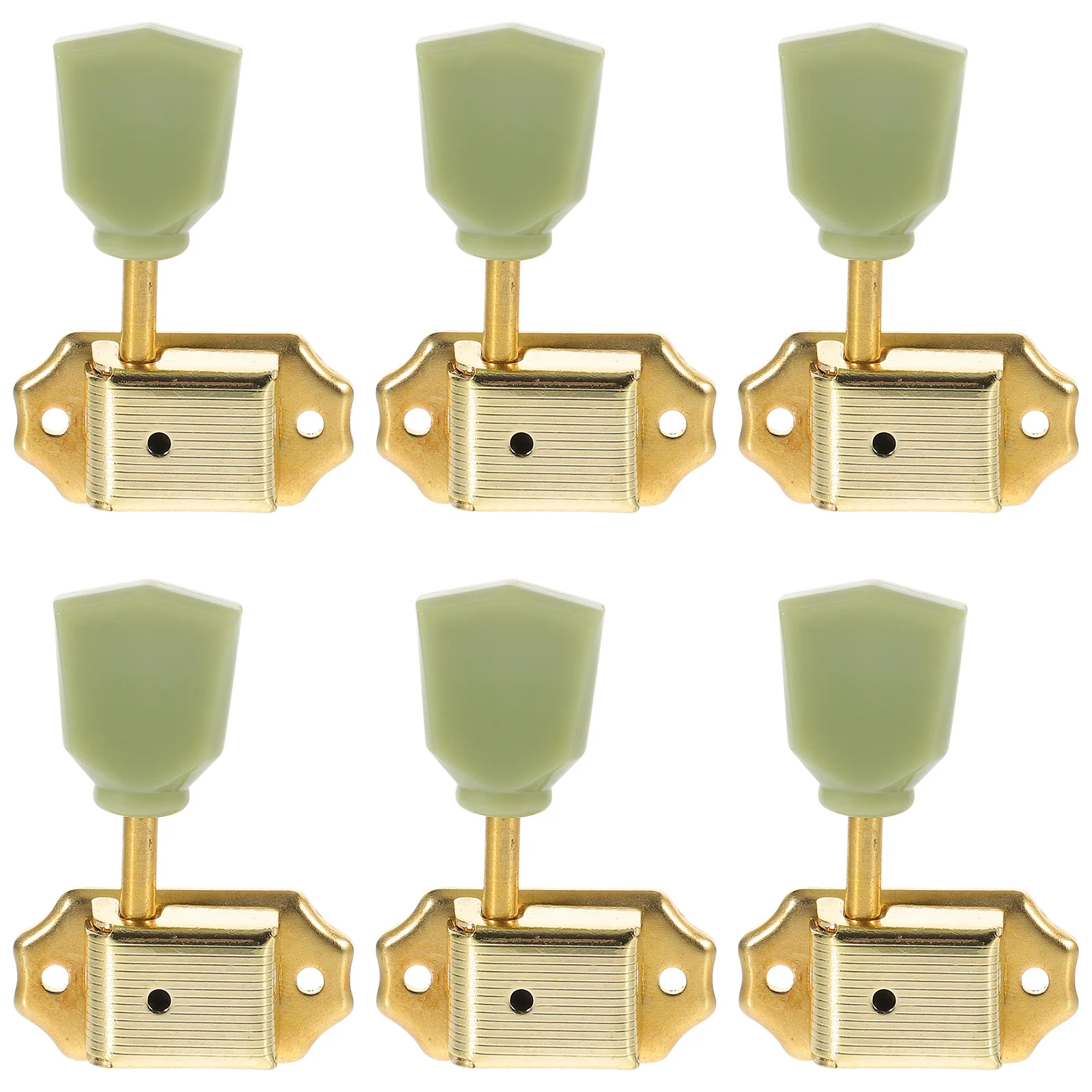 

6Pcs Guitar Pegs Metal Jade Knobs Accurate Tuning Keys Compatible Electric Folk Guitar Parts Locking Tuners Instrument Tuner