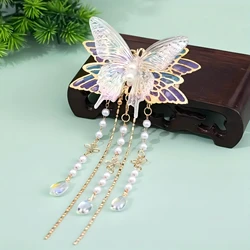 Sweet Butterfly Rhinestone Women's Hair Clip Exquisite Hair Accessory Ponytail Claw Lolita Jk Accessory Fashion Girl Hair Clip
