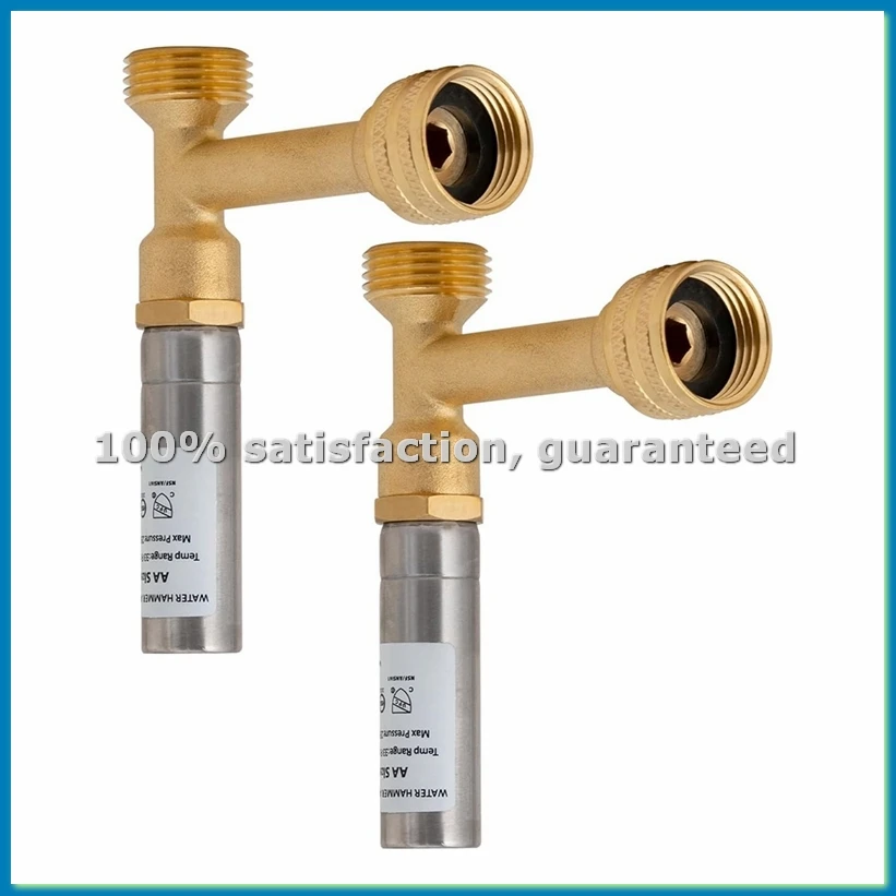 

Гаситель ударов воды (Water Hammer Arrestor), резьба NPT 3/4 дюйма для стиральных машин, труб для стирки, стиральных машинок, комплект из 2 штук - ABFB