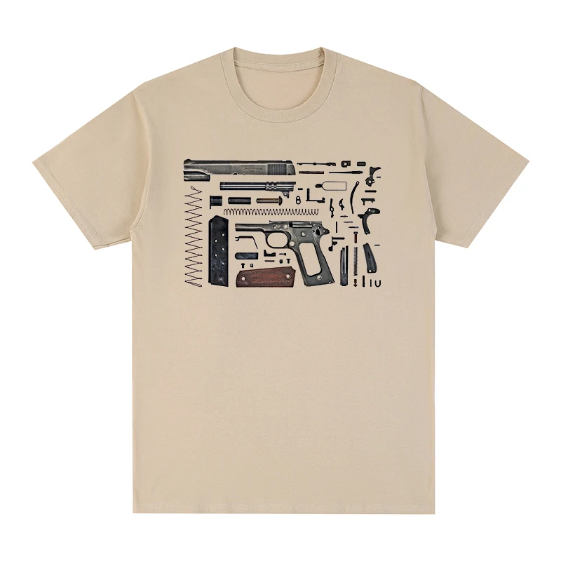 anatomical Cool Pistol Weapon Handgun Trust t-shirt Cotton Men T shirt New TEE TSHIRT Womens tops