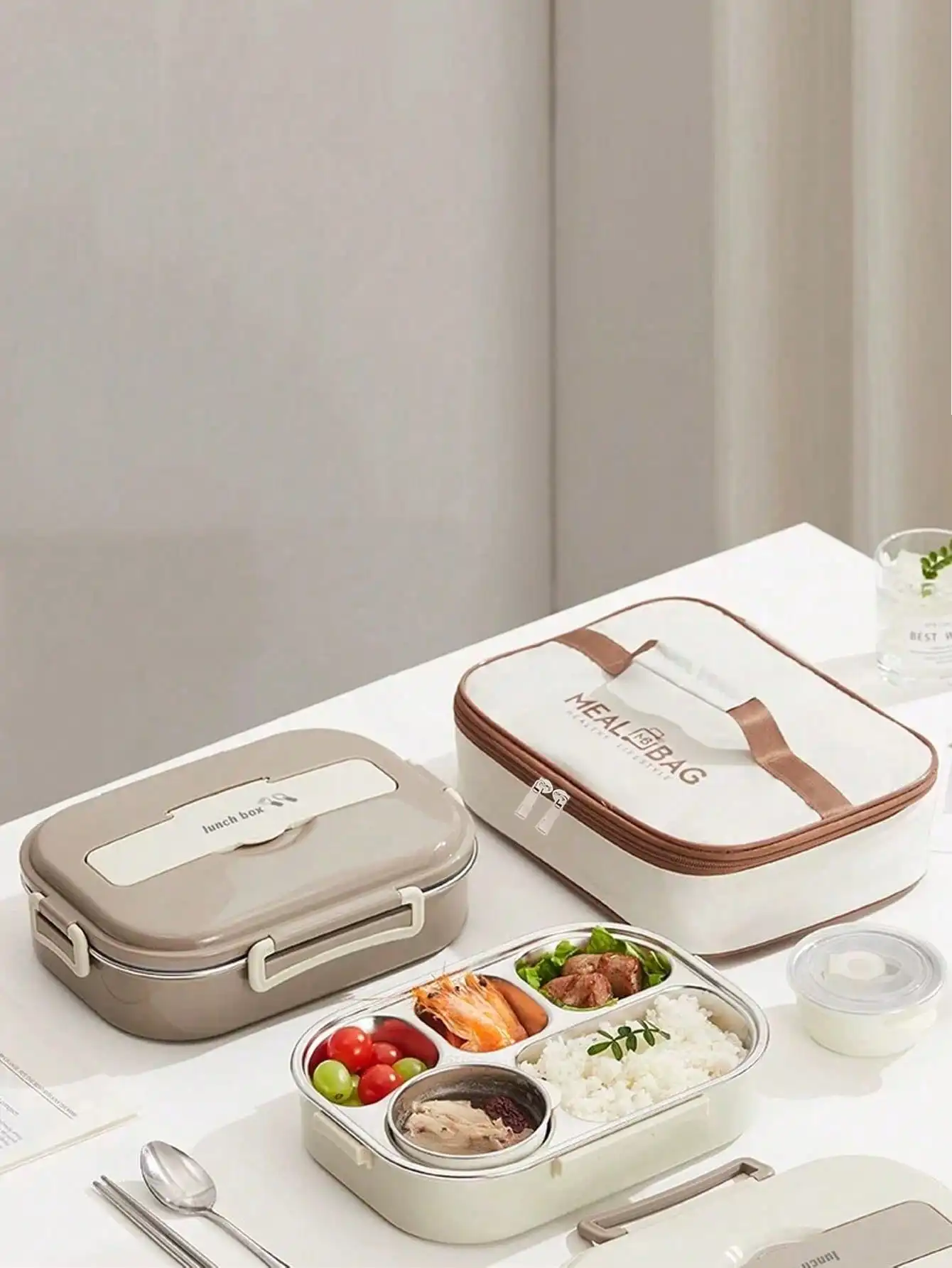 1 حقيبة صندوق الغداء، حقيبة حمل، حقيبة غداء خاصة للطلاب، حقيبة غداء لعمال المكاتب، حقيبة وجبة محمولة ذات سعة كبيرة، حقيبة معزولة #5