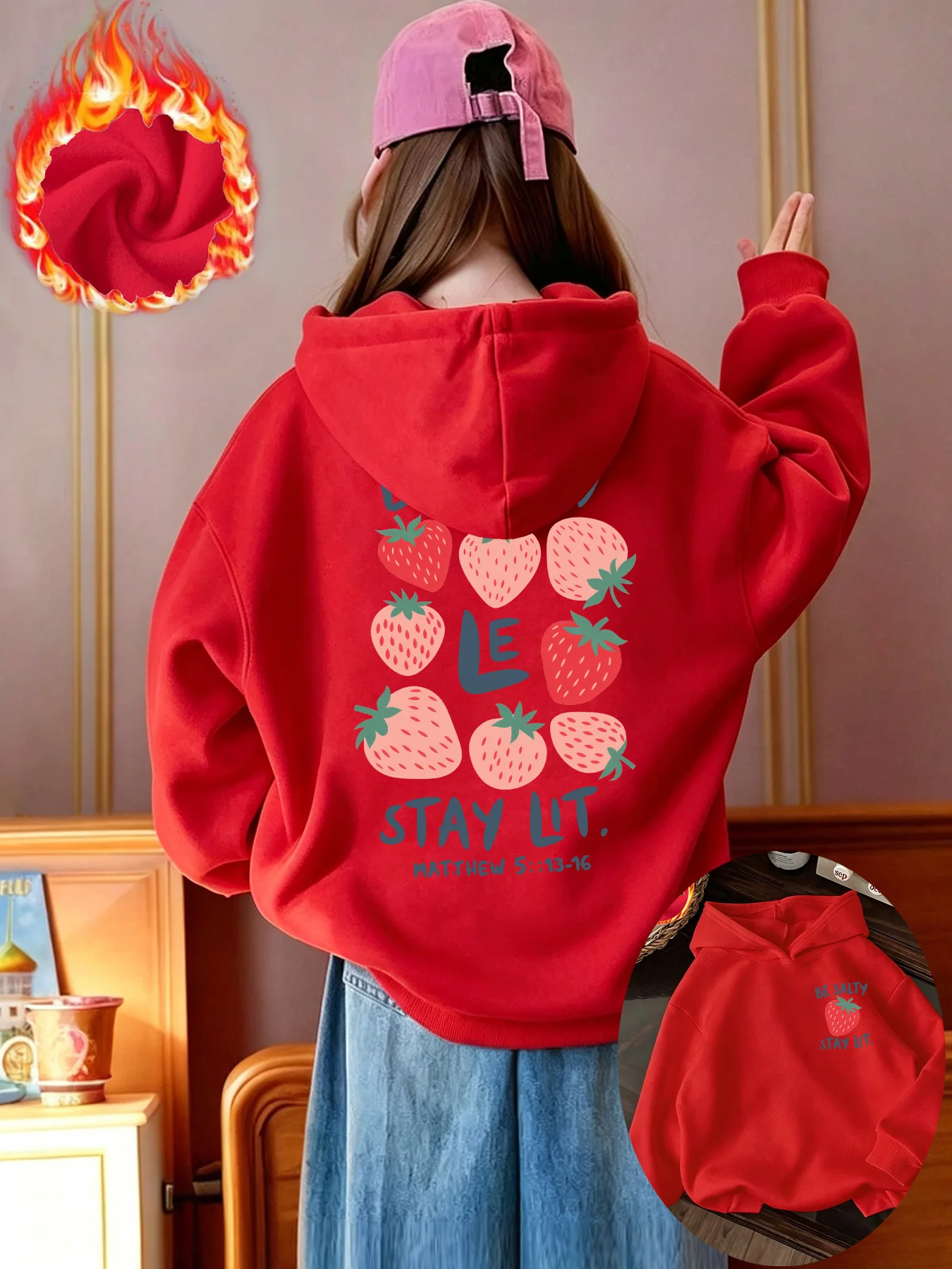 Fall/Winter children's casual hooded sweatshirt, featuring the 