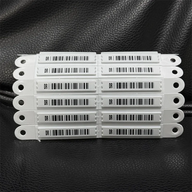 Fashion e-Bit 60*11*2 mm PS material White EAS system AM 58 KHz DR Soft Label Wig shop jewelry store anti-theft system sticker