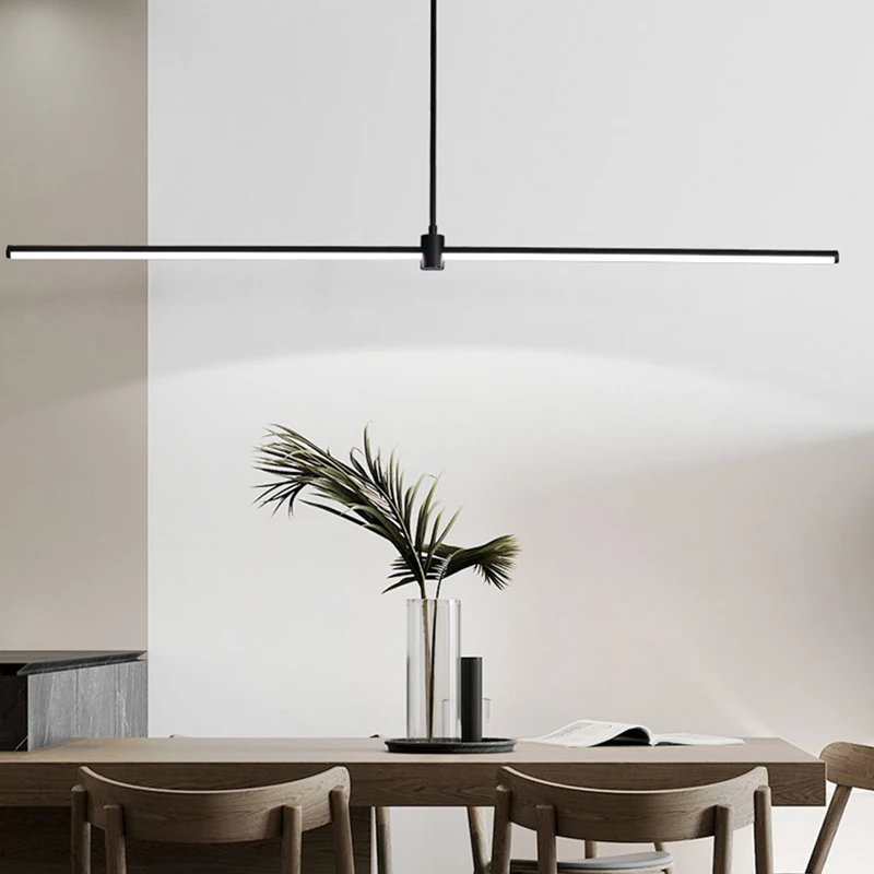Simple Led Restaurant Pendant Lights Creative Hotel Dining Table Long Chandeliers Nordic Modern Home Indoor Decor Lighting Lamps