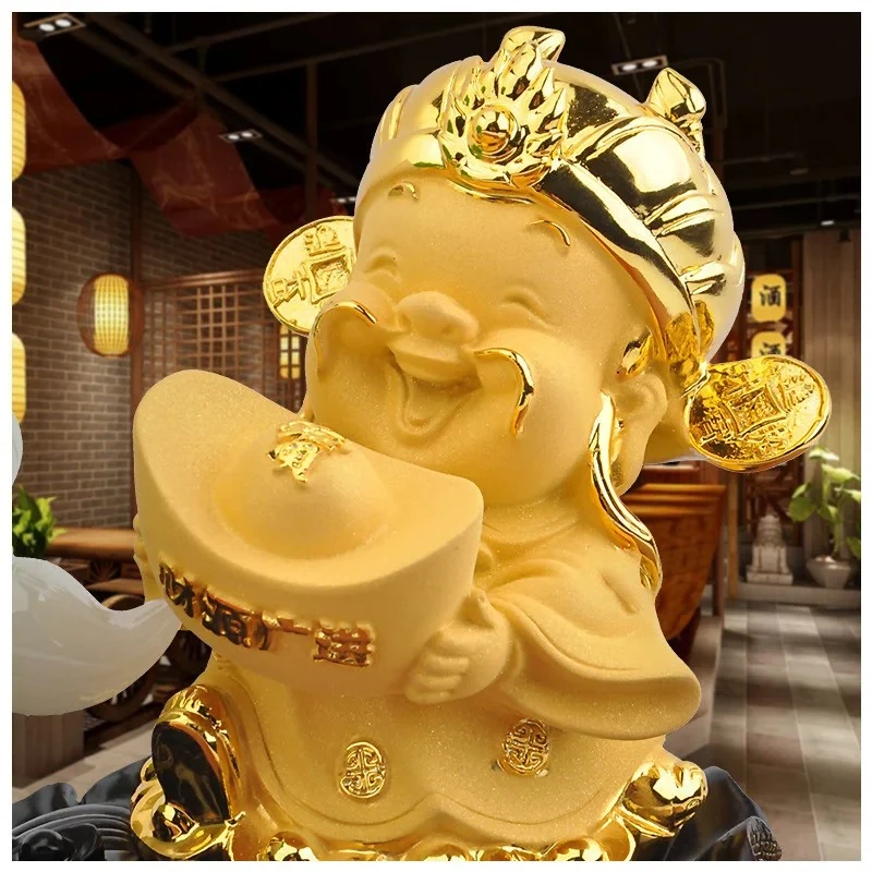 1pc Resin Cabbage God of Wealth Ornament Wine Cabinet Home Decoration Resin Crafts Opening Ornaments Home Accessories Figurine