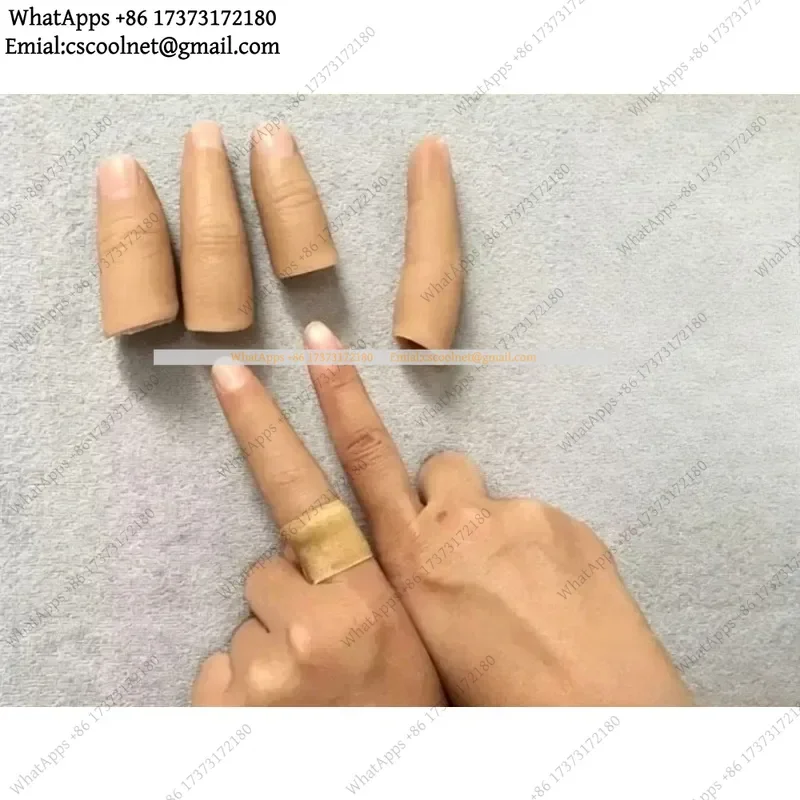 JS02 Realistic Silicone Finger Sleeves Simulation Prosthetic Faux Finger Cover For Finger Defect Disability Conceal Accessory