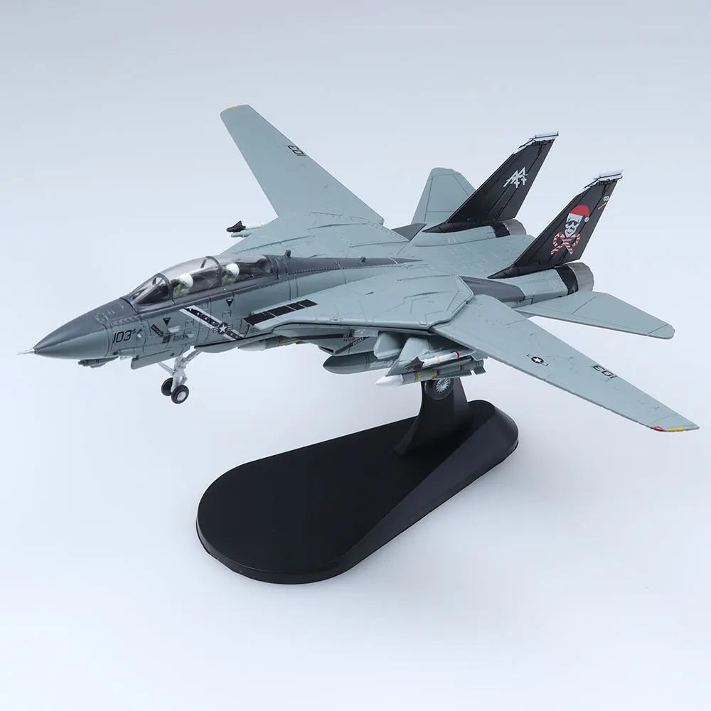 

Масштаб 1/100 F-14 Tomcat, литая под давлением модель самолета для подарка, рождественский принт, хвост