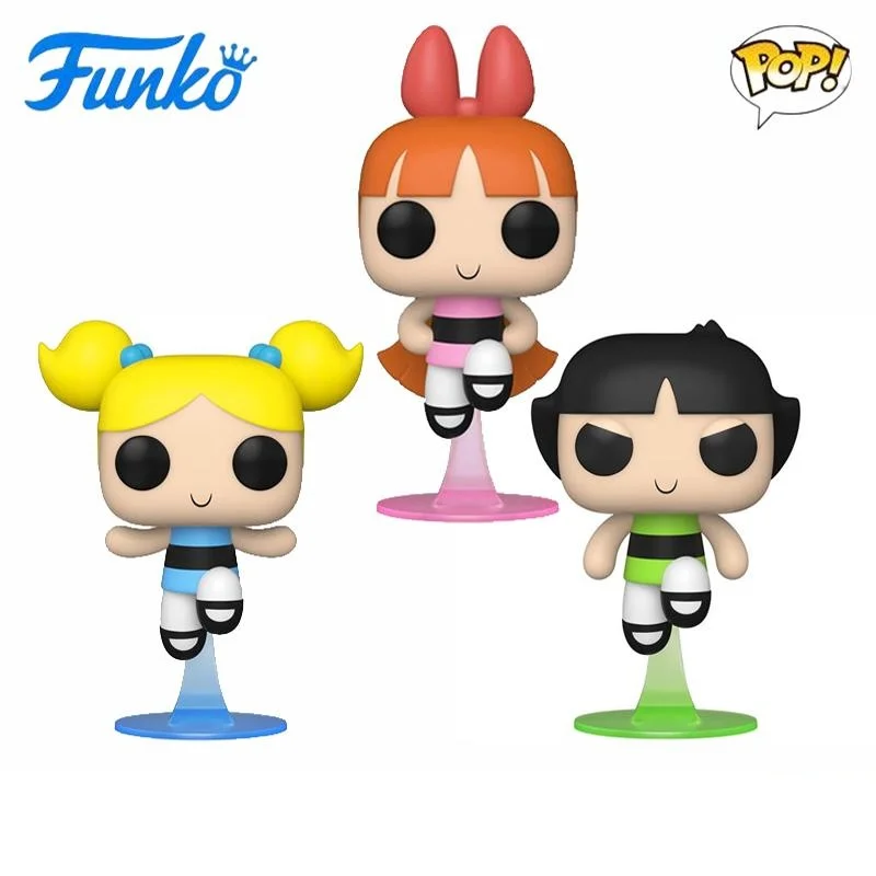 Funko Pop The Powerpuff Girls Figures Blossom Bubbles Buttercup 1080 1081 1082 شخصية من الفينيل قابلة للجمع نموذج محدود ألعاب هدايا