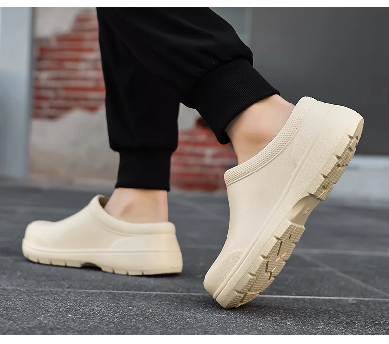 Herren-Hausschuhe, Garten-Clogs für Paare, rutschfeste Damen-Wasserdichte Kochschuhe, bequeme Sandalen für Tierarbeiter, Outdoor-Angelschuhe – Detail 8