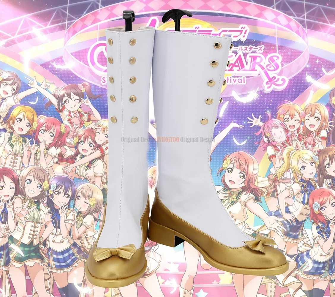 

Love Live All Member Shoes Cosplay Love Live School Idol Festival All Stars Cosplay Boots White Shoes Custom Made Any Size