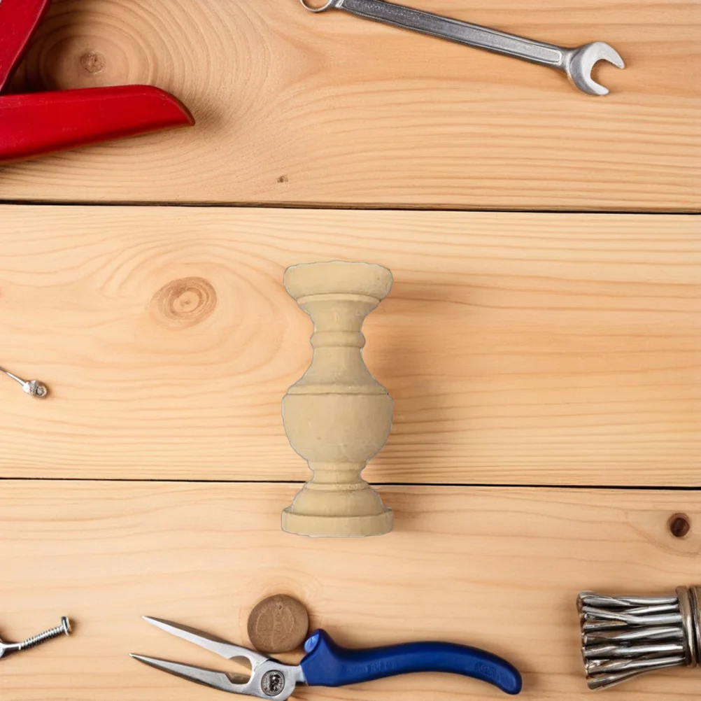 

10Pcs Unfinished Wood Spindles Dining Cabinet Decorative Baluster Wooden Craft for Wine Rack Bed Frame DIY Furniture Accessories