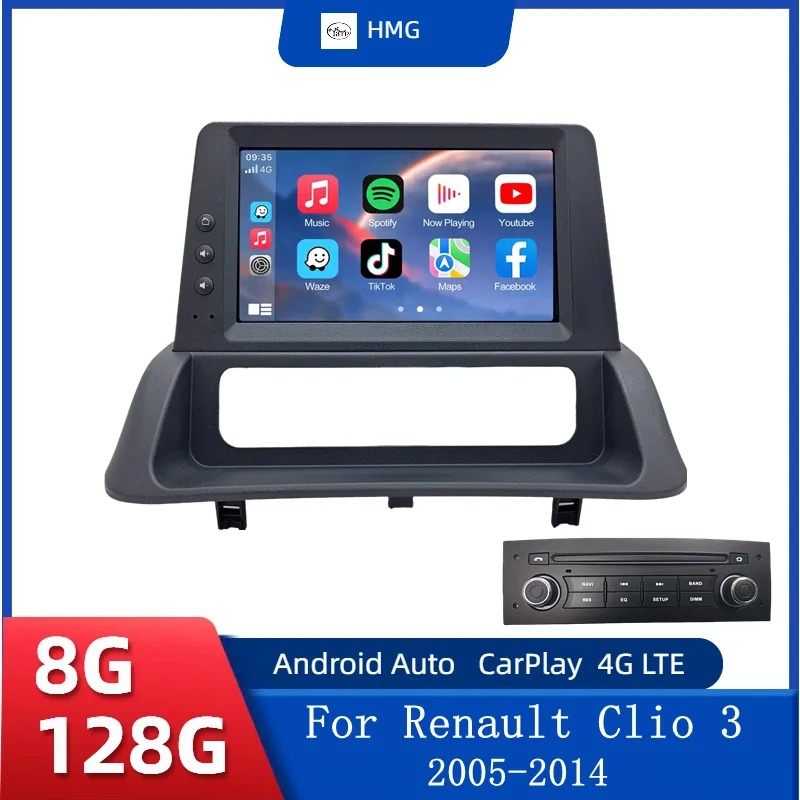 

HMG Android15 Wireless CarPlay Autoradio for Renault Clio 3 2005-2014 Car Radio Multimidia Android Auto Car Intelligent Systems
