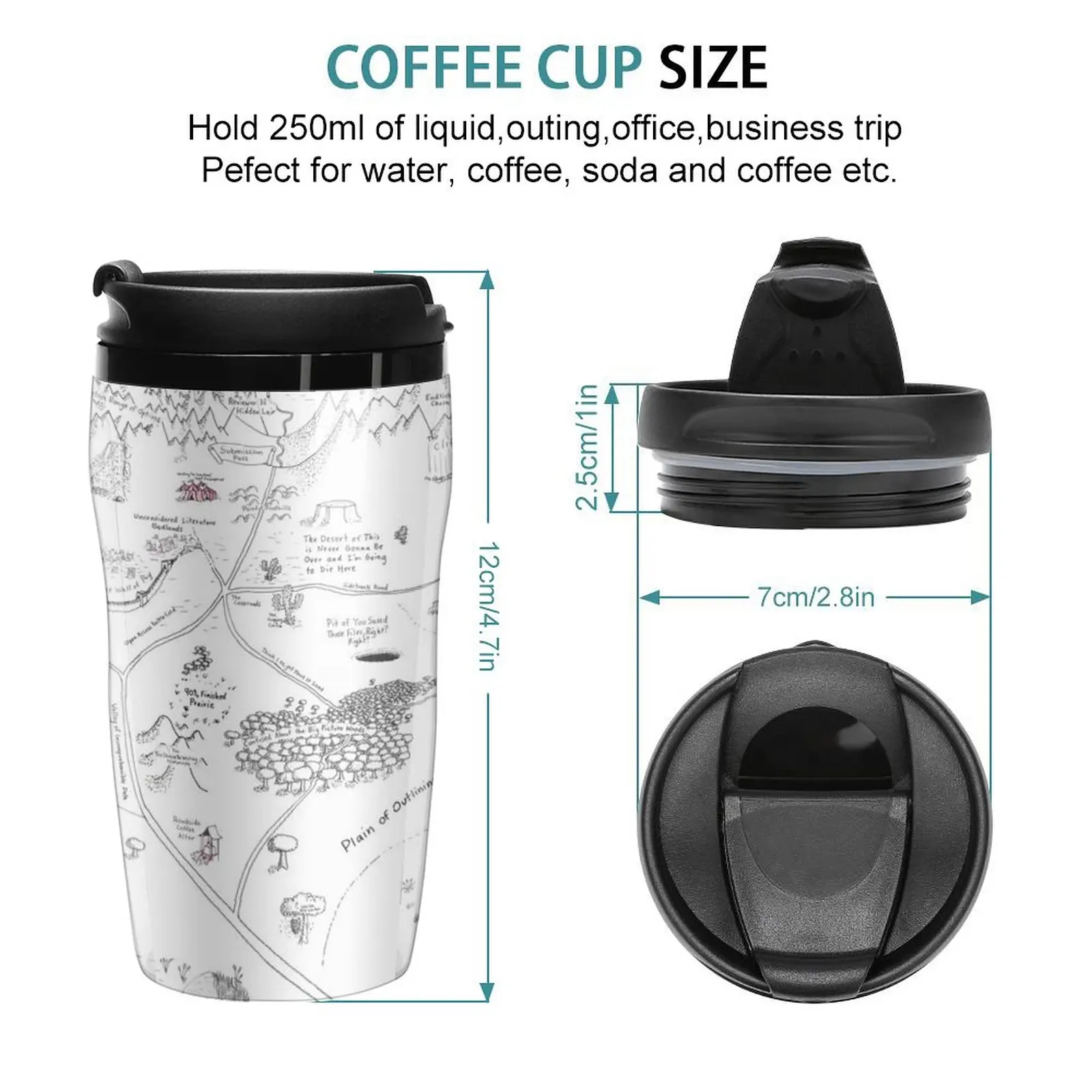 New The Map of Manuscript Earth Travel Coffee Mug Beautiful Tea Cups Coffee Cups Sets